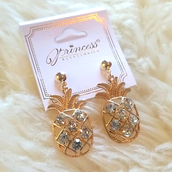 Jewelry - 3 for $15 Crystal Pineapple Earrings